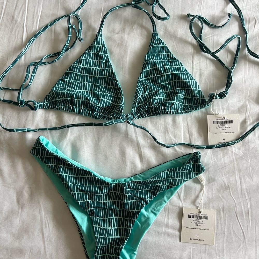Jordan Aqua and Black Bikini Set